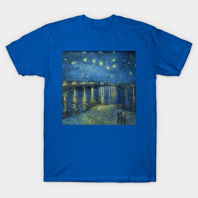 Fun Neck Gaiter Vincent Van Gogh Starry Night Over the Rhone Neck Gator T-Shirt by StacysCellar